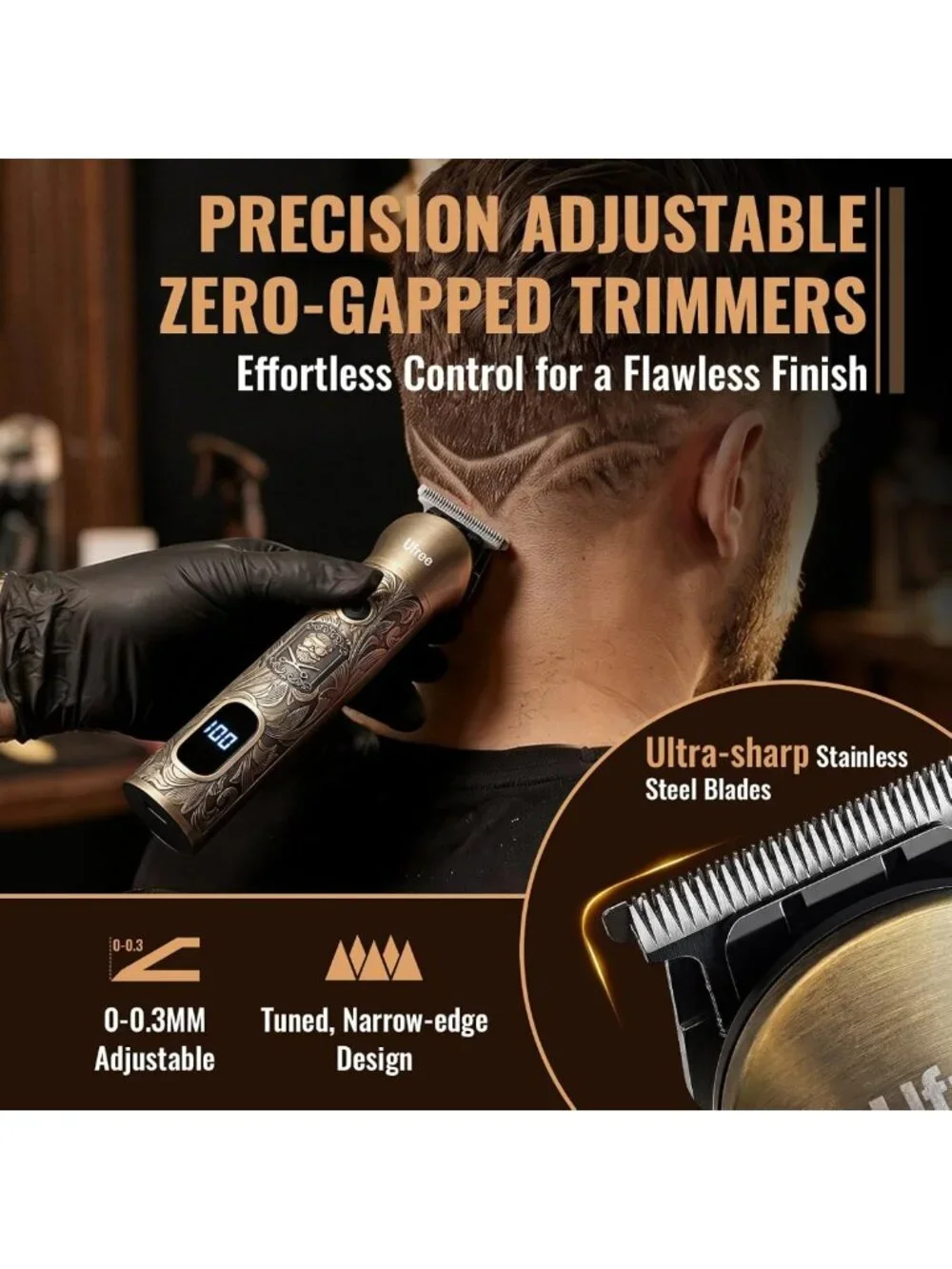 3-in-1 Hair Clippers & Beard Trimmer Kit | Cordless, Fast Charging, LED Display